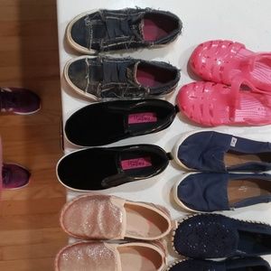 6 pair girls shoes size 13